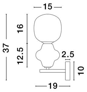 STENSKA SVETILKA CLIO LED E14/5W/MODRO-BELA NL9009124