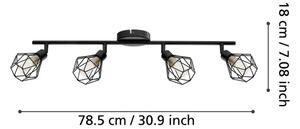 REFLEKTOR 3xLED G9, 3X3W, 3X360lm, ČRNO/JEKLO/JANTARNO STEKLEN 1 32767