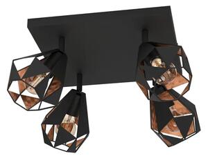 REFLEKTOR 4xE27 ČRNO/BAKRENO ANTIČNO KARTON 7 43718