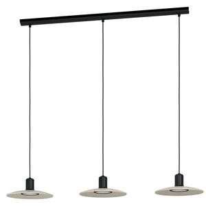 VISEČA SVETILKA 3xLED GU10, 3X5W, D-1050, ČRNA/LESENI MAYAZES 39912