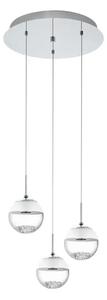 VISEČA SVETILKA 3xLED 3X5W, PROM 400, KROMIRANO/PROZORNO STEKLO, MONTEFIO 1 93709