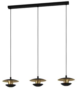VISEČA SVETILKA 3xGU10, 3X4,5W, D-985, ČRNA/ZLATA NUVANO 99663