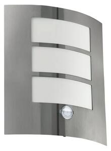 ZUNANJA STENSKA SVETILKA 1xE27 S SENZORJEM, INOX CITY 88142