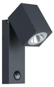 ZUNANJA STENSKA SVETILKA 1xLED 5W, 3000K, S SENZORJEM, VREČKA IZ LITEGA ALUMINIJA/ANTRACIT 96287