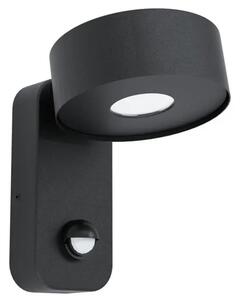 ZUNANJA STENSKA SVETILKA 1xLED 6W, IP44, SENZOR, POCINKANO JEKLO/ČRNA PALOSCO 98738