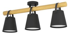 STROPNA SVETILKA 3x E27 LES/ČRNA BOYLE 43635