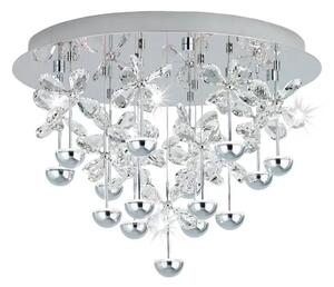 STROPNA SVETILKA/15, LED 15X1,8W, PROM 500, KROMIRANA S KRISTALI PIANOPOLI 39245