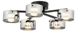 STROPNA SVETILKA/5, LED 5X7,2W, ZATEMNLJIVA, PROM 655, ČRNA/STEKLO ČRNO PROZORNA SVETILKA 39874