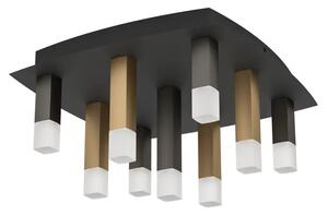 STROPNA SVETILKA/9, LED 9X3,2W, 3240lm, ČRNA/SIVA/RJAVA ESTANTERIOS 39905