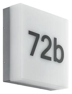 ZUNANJA STENSKA SVETILKA 1xLED 8,2W, S ŠTEVILKAMI, FUNKCIJA DAN/NOČ, BELA, RONALE 97289