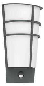 ZUNANJA STENSKA SVETILKA 2xLED 2X2,5W, ANTRACITNO/BELA, Z BREGANZO 1 SENZORJEM 96018