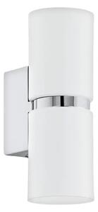 STENSKA SVETILKA 2xLED GU10, 2X3,3W, KROMIRANA/BELA PASSA 95368