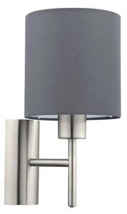 STENSKA SVETILKA 1xE27 NIKEL-MAT/PASTER SIVA 94926