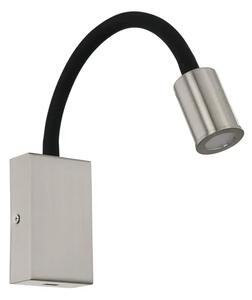 STENSKA SVETILKA 1xLED 3,5W, 380lm, USB, NIKEL-MAT/ČRNA TAZZOLI 96567