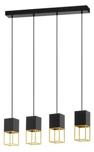 VISEČA SVETILKA 4xLED GU10, 4X5W, ČRNA/ZLATA MONTEBALDO 97734