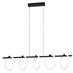 VISEČA SVETILKA 5xLED 5X7W, ČRNO-BELI OBROČI CARANACOA 900563