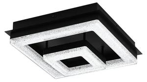 STROPNA SVETILKA 2xLED 12W, 1250lm, ČRNA/JEKLO/KRISTAL FRADELO 1 99327
