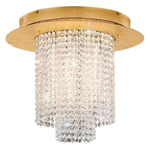 VISEČA SVETILKA 10xLED 10X4,5W, PROM 500, ZLATA/KRISTALI VILALONES 39398