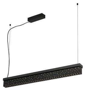 VISEČA SVETILKA 2xLED 3400lm + 2500lm, ZATEMNLJIVA, ČRNA/KRISTALNA AUROTONELLO 39826