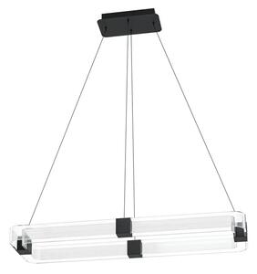 LED VISEČA SVETILKA 4X9,8W, 4800lm, D-1000, ČRNA/PROZORNA MOGETONELLO 39909