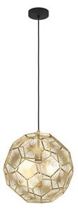 VISEČA SVETILKA 1xE27 1X60W, PROM 410, ČRNA/MEDENINASTA SKOURA 39755