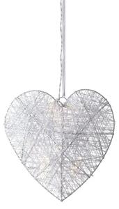 SIA VISEČA SVETILKA SRCE BELA KOVINA 25cm 10/LED/1 MA702900
