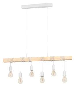 VISEČA SVETILKA 6xE27 D-700, BEL KABEL/LES TOWNSHEND 43705