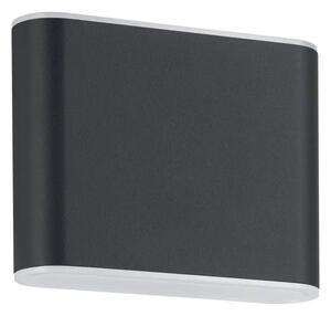 STENSKA SVETILKA 2xLED 2X2,9W, IP65, 115X90, ČRNA GRUTTI 901025