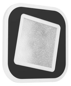 STENSKA SVETILKA 1xLED 12W, ČRNO/BELA, KRISTALNI UČINEK MACCHIONI 901239