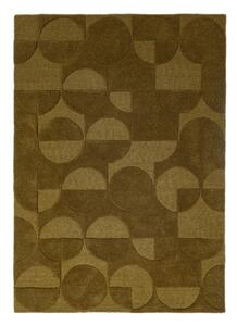 Temno zelena ročno tkana volnena preproga 120x170 cm Gigi – Flair Rugs