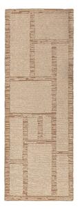 Ročno tkan volnen tekač v naravni barvi 80x230 cm Harris Modula Wool – Flair Rugs