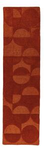 Ročno tkan volnen tekač v barvi terakote 60x230 cm Gigi – Flair Rugs