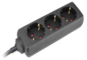 232-323 TROJNA PRENOSNA VTIČNICA 16 A 250 V ~ 3500 W, ČRNA 3856024406161