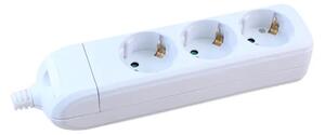 232-031 TROJNA PRENOSNA VTIČNICA, DEMONTAŽNA, BELA, 16 A / 3680 W, 250 V~, 3856024406055