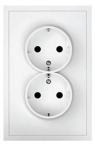 043-518 ADRIA - DVOJNA SCHUKO VTIČNICA 2P+E/16A/250V/HITRA BELA 3856024407779