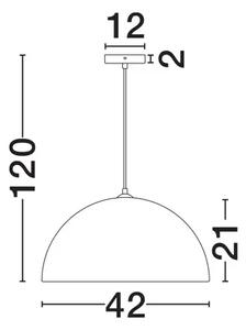 VISEČA SVETILKA TALCUM ČRNEGA RAZREDA \r\nLED E27 1x12 W 100–240 V\r\nŽarnica IP20 ni vključena \r\nD: NL9001073