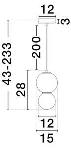 Viseča LED svetilka NOESIS 4W 240lm 3000K IP20 NL9009200