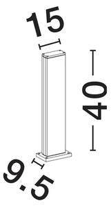 TALNA SVETILKA SASSO LED 9 W 100–240 V 374 lm 3000 K NL9030854