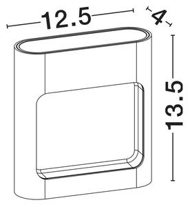VISOKA STENSKA SVETILKA BELA \r\nLED 9 W 220–240 V 562 lm \r\n3000K NL9030863
