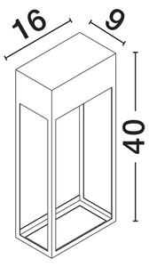 STENSKA SVETILKA MOBY ČRNA \r\nLED 20 W 220–240 V 1545 lm \r\n3000 K NL9030900