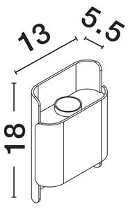 STENSKA SVETILKA POLLY ČRNA \r\nLED 10 W 220–240 V 608 lm \r\n3000 K IP54 NL9030922