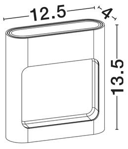 VISOKA STENSKA SVETILKA BELA \r\nLED 6 W 220–240 V 388 lm \r\n3000K NL9030864