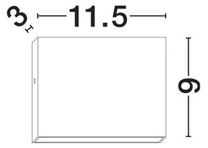 STENSKA SVETILKA TICK ČRNE LED 4 W 220-240 V 218 lm 3000K NL9030815