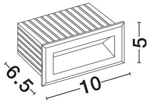 VGRADNA STENSKA SVETILKA VIVION \r\nLED 1 W 220–240 V 29 lm NL9030820