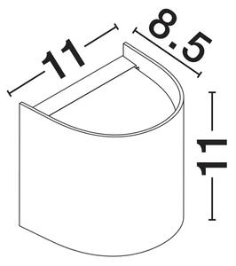 STENSKA SVETILKA YORK ČRNE SVETILKE \r\nLED GU10 1x10 W \r\n100–240 V NL9030832