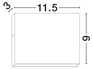 STENSKA SVETILKA TICK BELA LED/7W/3000K/791lm/240V IP54 NL9030818