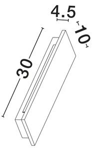 STENSKA SVETILKA LUNA SIVA LED 10 W 100-265 V 536 lm \r\n3000K IP65 NL9540234