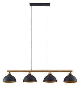 LindbyLindby - Tirzana 4 Obesek Svetilka Black/Light Wood Lindby