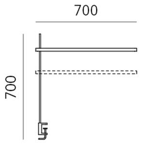 TALAK PROFESIONALNA NAMIZNA SVETILKA BELA 12W 3000K 1065lm 100-240V AR0678510A
