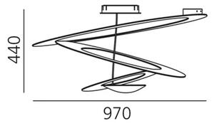 PIRCE LED STROPNA SVETILKA ZLATA 44W 3000K 3313lm AR1253120A